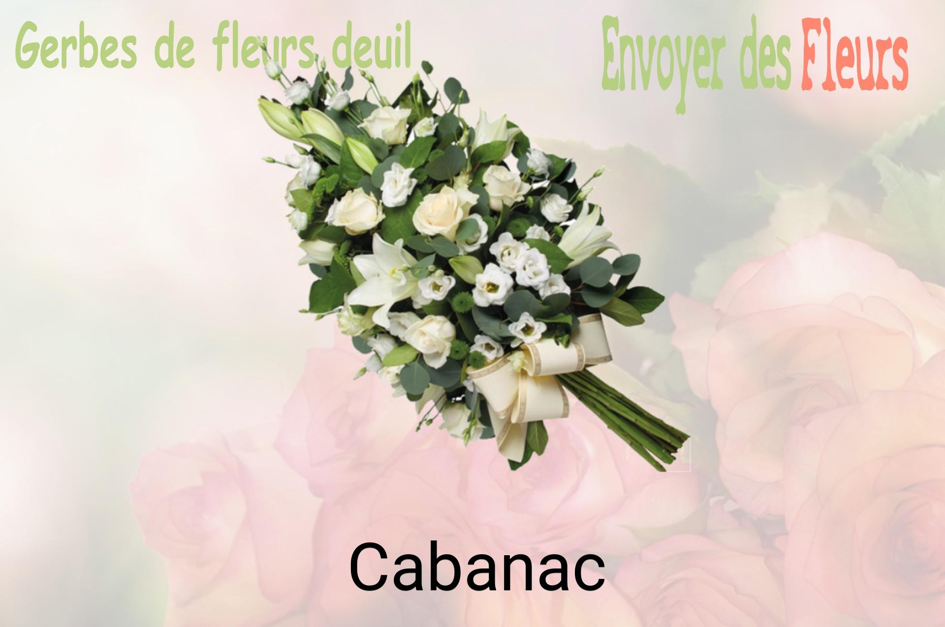 Gerbe de fleurs de deuil livrée à Cabanac